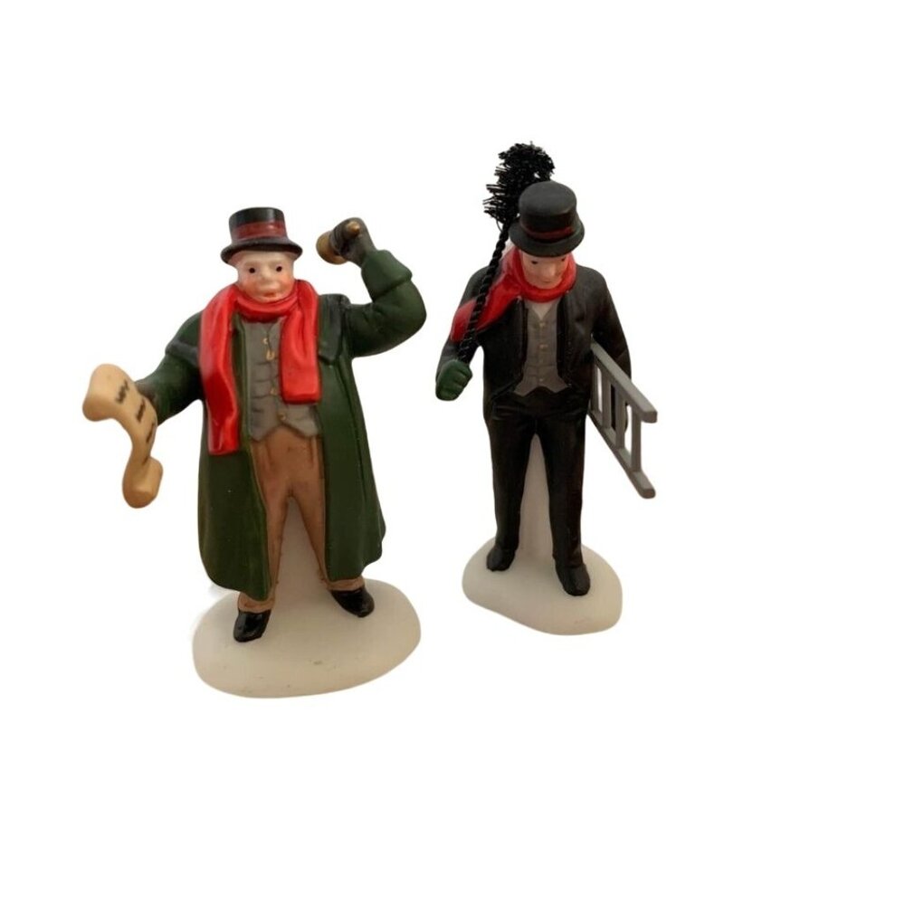 Heritage Village "Town Crier" & "Chimney Sweep" Set of 2  Department 56